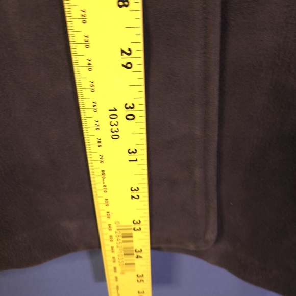 Vintage Saters Suade Coat Fur Collar Brown Size 8 3/4 Sleeve‎ 60s Old Money - Picture 7 of 10